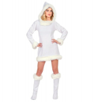 &bdquo;ESKIMO&ldquo; (suknelė su gobtuvu ir batų užvalkalai su pliu&scaron;iniais apvadais)