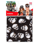 Juoda pirati&scaron;ka bandana su kaukolėmis