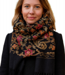 Moteri&scaron;ka folklorinė skara su gėlių motyvais ir kutais 22651-uniw, unisize