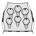 Futbolo treniruočių metimo tinklas, 243,8x243,8 cm, treniruotėms, be mazgų