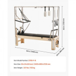 Pilates treniruoklis, 240x86x213 cm, medinis, jėgos treniruotėms