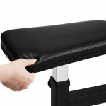 Reguliuojamas bicepsų treniruoklis, Preacher Curl suolas, juodas, raudonas, plienas