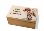 Medinė krik&scaron;tadėžė su spauda Mano krik&scaron;tynų prisiminimai 30x40 cm 1 vnt, įvairių spalvų