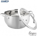 Puodas nerūdijančio plieno su teflono danga 2.5L 18x10 cm HR-RW-T025, COOKING BY HEINNER