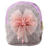 Vaiki&scaron;ka kuprinė su kaspinu ir zuikučiu, 21 cm, 2L, violetinė