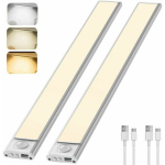 Spintos LED lempa 30 cm su judesio jutikliu, USB, 2 vnt.