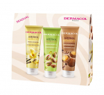 Du&scaron;o gelio dovanų rinkinys Dermacol Aroma Moment Mix &Scaron;ventiniai Sicilijos pistacijų + Burbono vanilės + Makadamijos triufeliai