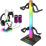 Stovas Žaidimų pultelio ir ausinių stovas, RGB