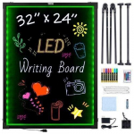 Didelė LED &Scaron;viečianti Ra&scaron;ymo Lenta Prane&scaron;imams &ndash; 598 x 798 mm, I&scaron;trinama, Ry&scaron;kūs Efektai