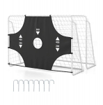 Costway futbolo vartai su nuimama taikinio sienele ,balti, 215 &times; 77 &times; 152 cm