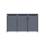 Metalinė konteinerio stoginė, triguba, su pedalu, antracito