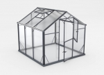 Grūdinto stiklo &scaron;iltnamis Gampre Sanus Hybrid L-5 RAL9005 2,2x2,2 m