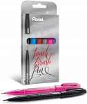 Pentel Touch Brush Pen kaligrafijos rinkinys, 6 spalvų