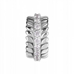 Sidabrinis Clicker auskaras su baltomis "zirconia" - Cocr Nf 1,2/8