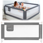 Apsauginis lovos turėklas 160 cm, universalus, apsauginis, vaikams, sulankstomas, pilkas
