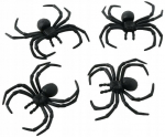 Juodi Halloween Pauk&scaron;čiai 4vnt. 8cm - Dekoracijos