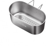 Nerūdijančio plieno kriauklės sietelis atliekų filtravimui ir daržovių plovimui