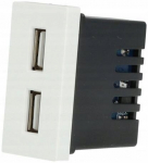 Usb įkroviklio modulis Dc Smart Home, baltas, 1/2 modulio