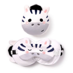 Relaxeazzz Zebras kelioninė pagalvėlė su akių kauke