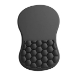 Ergonomi&scaron;kas pelės kilimėlis su rie&scaron;o atrama, viskoelastinis, 30x20 cm, juodas