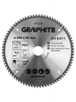 Graphite diskinis pjūklas 230mm, 80 dantų, medienai, su redukciniais žiedais