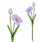Dirbtinis tulpės žiedas 53 cm, violetinis, i&scaron; mink&scaron;tos putos