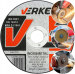 Verke 125mm x 1.0mm pjovimo diskas metalui, kampiniam &scaron;lifuokliui