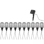 Tarmo saulės &scaron;viesos girlianda Industrial, 10 vnt &ndash; stilinga saulės energija maitinama LED lempučių girlianda