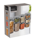 Maisto saugojimo indų rinkinys Excellent Houseware, 8 vnt., 4x470 ml, 2x870 ml, 1x1170 ml, 1x1770 ml