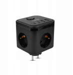 Maitinimo blokas su 3 Ac lizdais ir 4 Usb prievadais