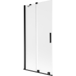 Vonios sienelė Mexen Velar, 95 x 150 cm, Black/matinis stiklas
