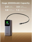 Atsarginis maitinimo &scaron;altinis ("Power Bank") Ugreen Pb726 Powerbank 20000mah Usb-c su integruotu laidu, greitas įkrovimas