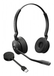 Stereo ausinės - JABRA - Engage 55 SE - Optimizuotas mikrofonas - Bevielis nuotolis 150 m - USB-C