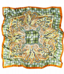 Satin Boteh M apaszka - ryžai oranžinė