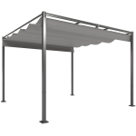 Pergola, 298x297x221 cm, Pilka, Poliesteris