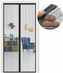 Magnetinis Tinklelis Nuo Vabzdžių Balkono Durims 140X210 Cm Juodas