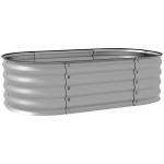 Pakelta metalinė lysvė 105 x 62 x 30 cm, sidabrinė
