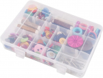 Plastikinė organizavimo dėžė su pertvaromis, 18 skyrių, 7,9x6,2x1,2 colio - 1 vnt.