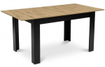 Valgomojo stalas Oskar NP 120&ndash;160x80 I&scaron;skleidžiamas Artisan Juodos Kojos