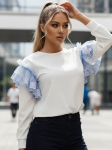 Moteri&scaron;kas baltas džemperis Fancy, Universalus