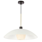 Pakabinamas &scaron;viestuvas Candellux Duetto stiklinis gaubtas E27 baltas dizainas