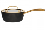 Maku puodas su dangčiu Eclipse, juodas/auksinis, 1.6 L, 18 cm