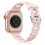 &bdquo;BestAccessories" silikoninis dirželis A. Watch 4 5 6 7 8 9 10 11 SE 44/45/46 mm Ultra 1 2 3 49 mm, rožinis