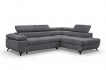 Kampinė sofa Dragonis L, 203x338x97 cm, pilka