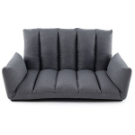 Sulankstoma grindų sofa su 5 pozicijų atlo&scaron;u pilka, Sulankstoma grindų sofa su 5 pozicijų atlo&scaron;u pilka