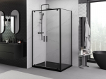 Mexen Exo stumdoma du&scaron;o kabina 120 x 80 cm, permatomas, juoda - 8182-120-080-70-00