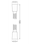 Mexen du&scaron;o žarna 150 cm, grafitas - 79460-66, 150 cm