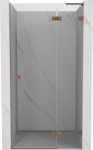 Mexen Lunar L de&scaron;inės pusės atidaromos du&scaron;o durys 120 cm, permatomos, &scaron;lifuotas varis - 834L-120-000-65-00-P