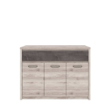 Komoda Mebelbos Jazz 3d2s, 126,6x40,3x95,2 cm, ruda