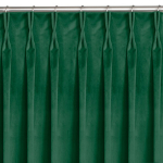 Curtain VILA color bottle green style classic flex 7.5 cm with double pleat velvet 135x175 HOMEDE